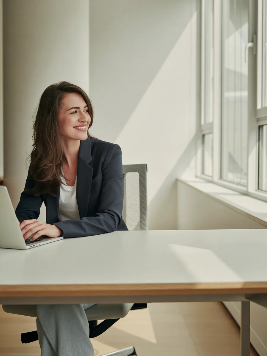 A dedicated bookkeeping professional working at her desk